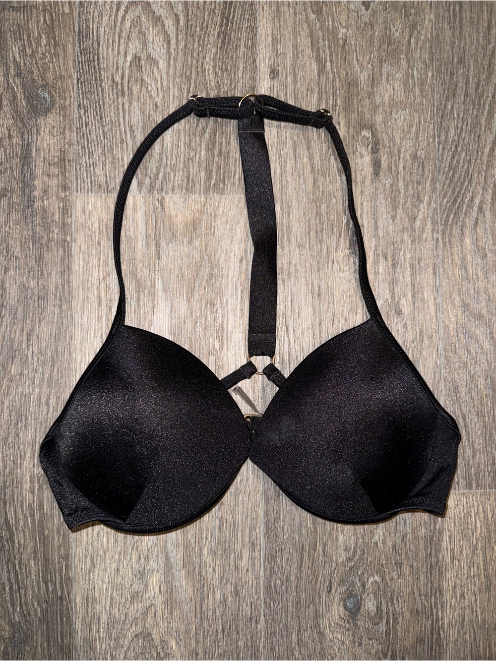 Victoria’s Secret Shine Strap Rhinestone Racerback Bikini Top